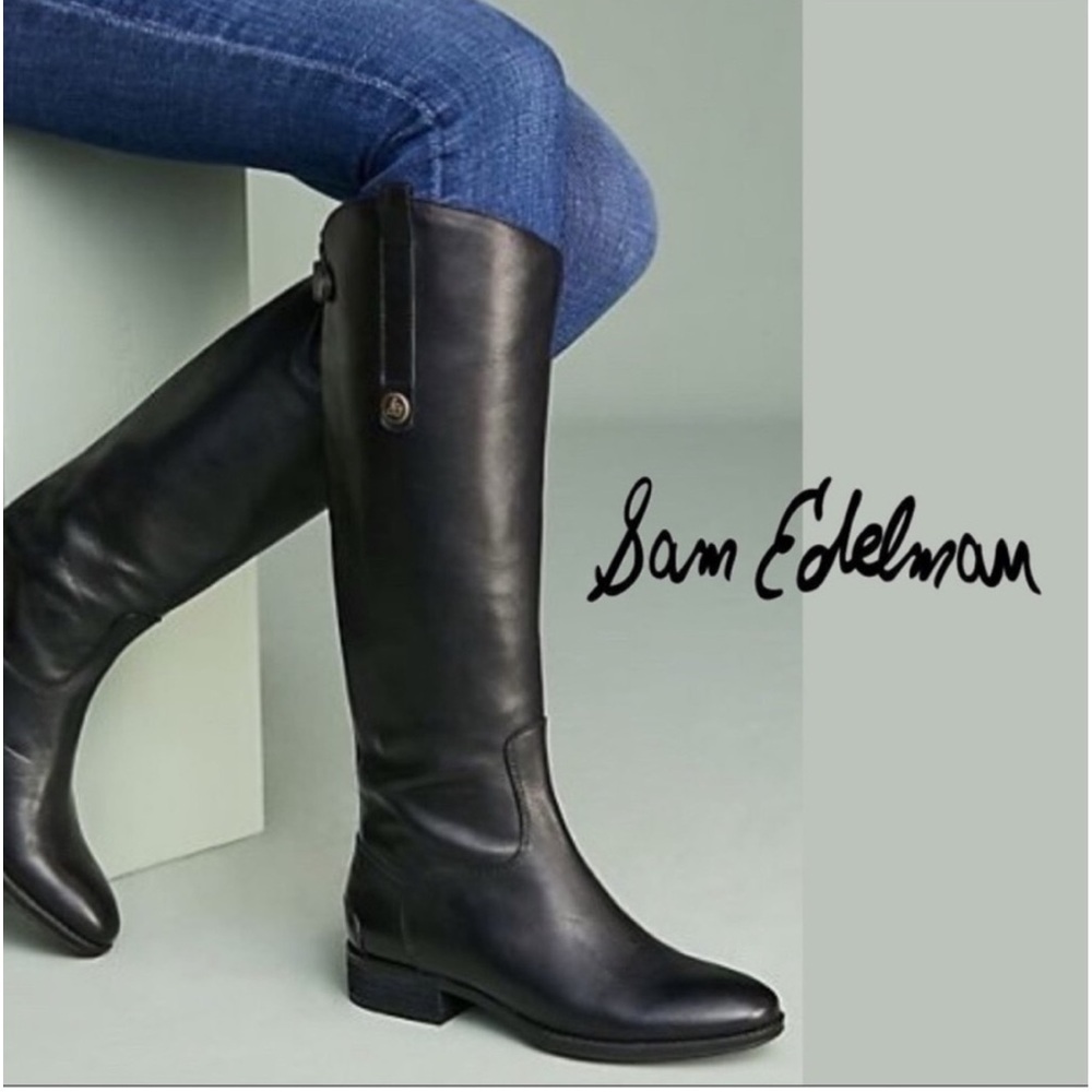 Sam Edelman Penny Leather Boots (Black)- Sz: 7